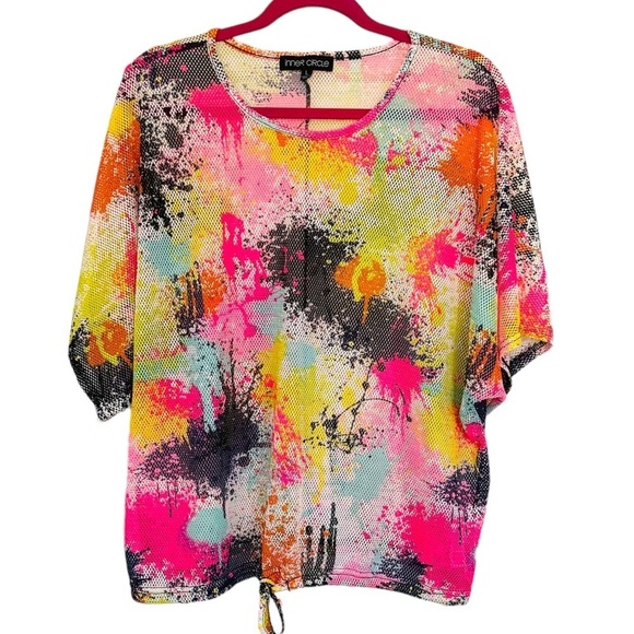 Inner Circle Size Large Multi Color Mesh Top w/Bottom Drawstring - Picture 1 of 3